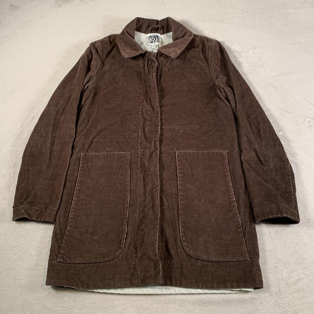 Prairie‎ Underground Coat Womens XS Corduroy Organic Cotton Hemp Zip Jacket USA